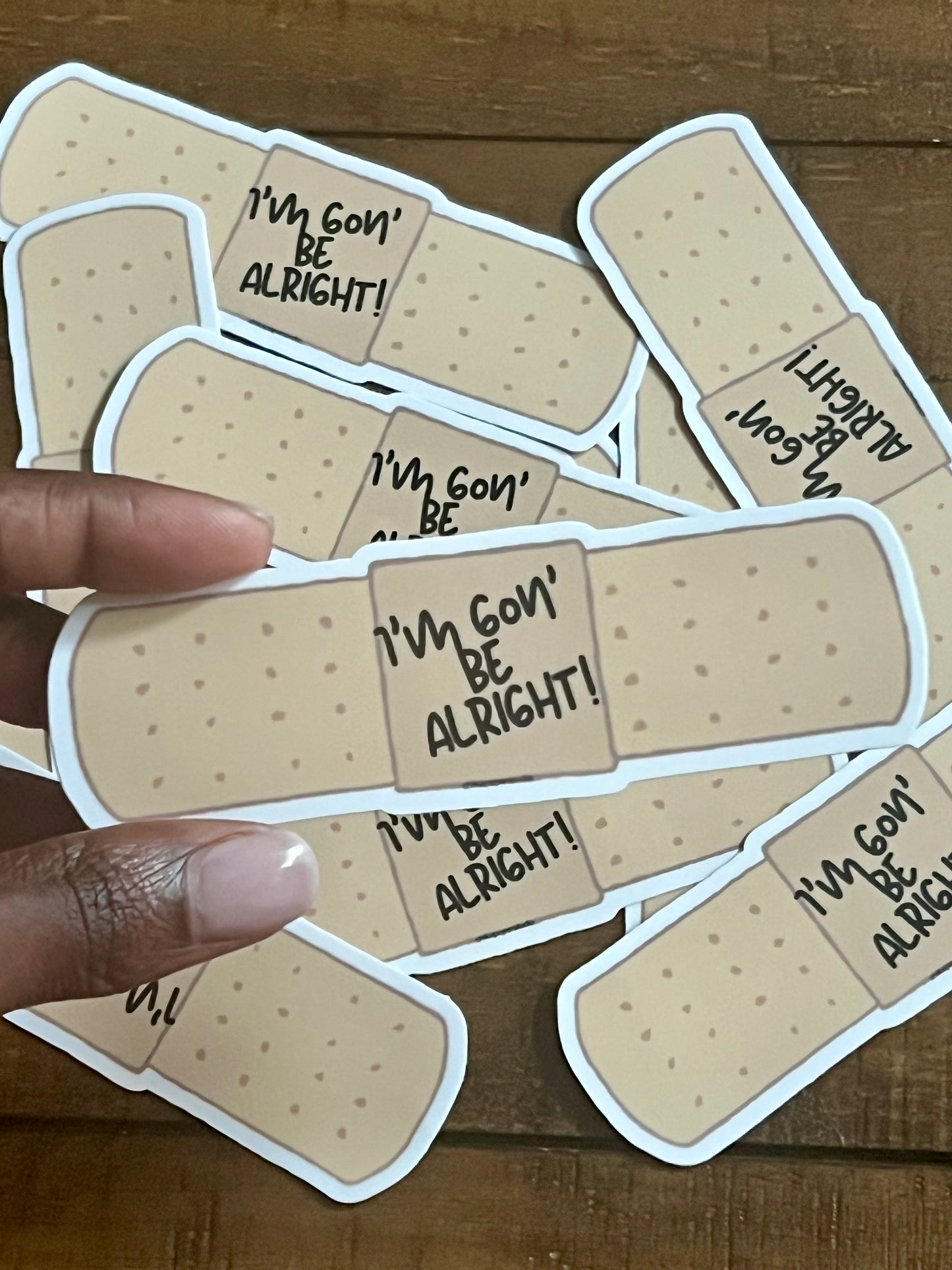 I'm gon be alright bandaid Sticker