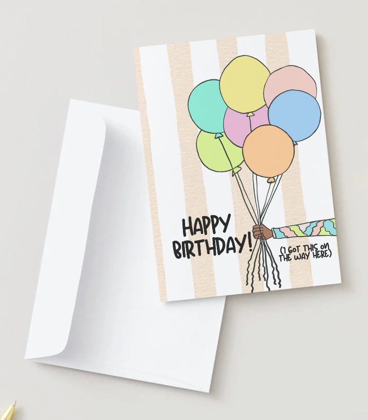 Last Minute Birthday Card, Funny Hand Drawn Birthday Greeting Card, Recycled Paper