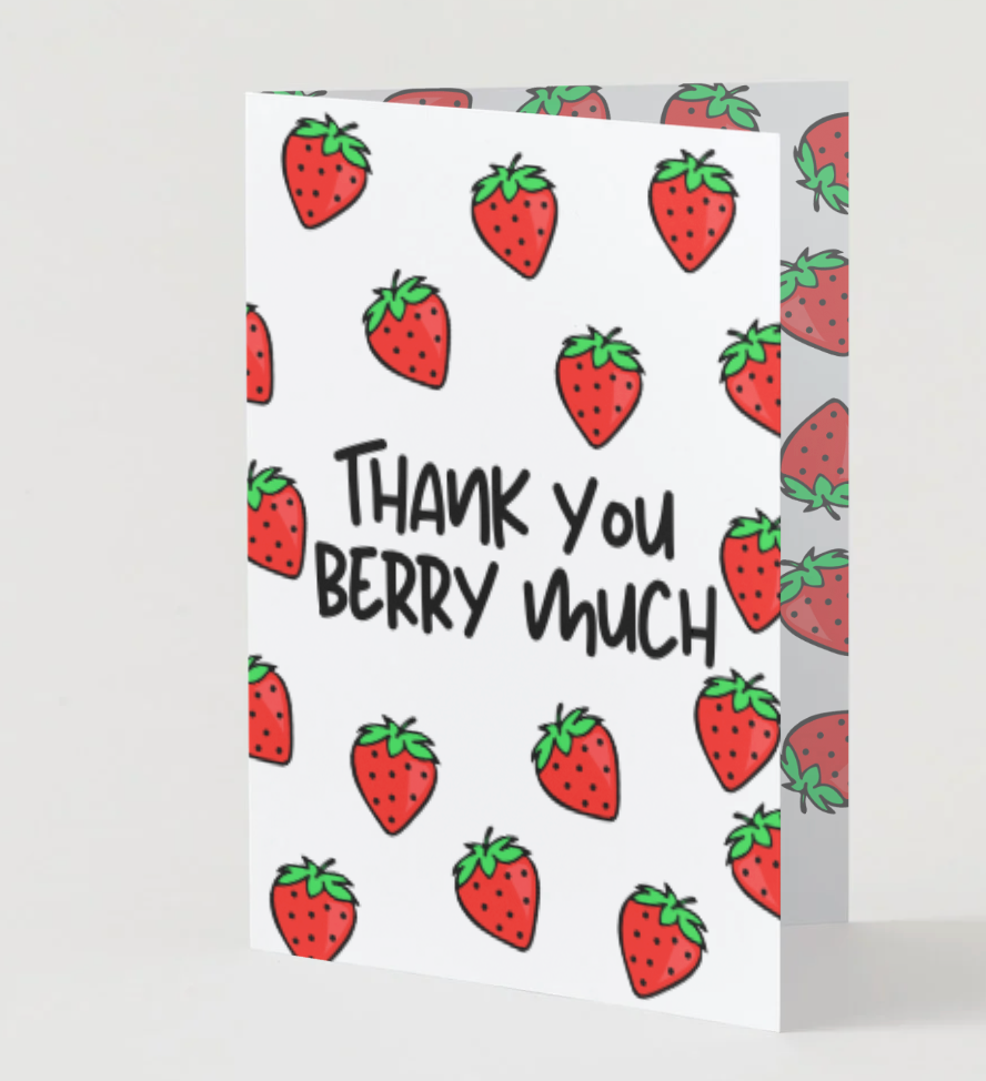 Thank You Berry Much Greeting Card