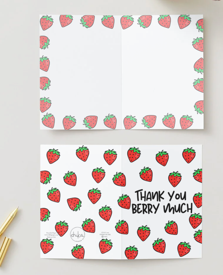 Thank You Berry Much Greeting Card