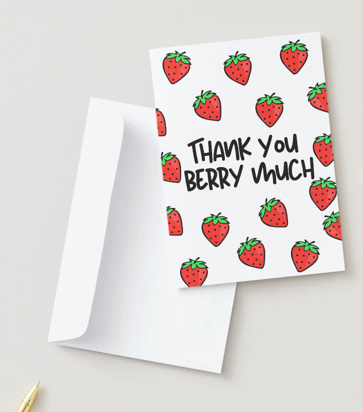 Thank You Berry Much Greeting Card