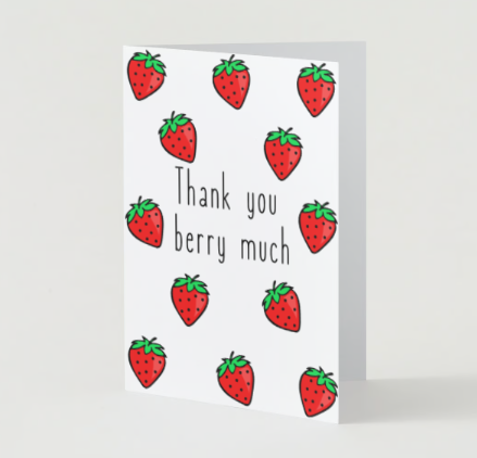 Thank You Berry Much Greeting Card