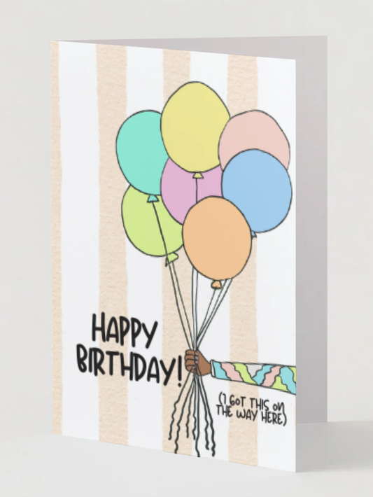 Last Minute Birthday Card, Funny Hand Drawn Birthday Greeting Card, Recycled Paper