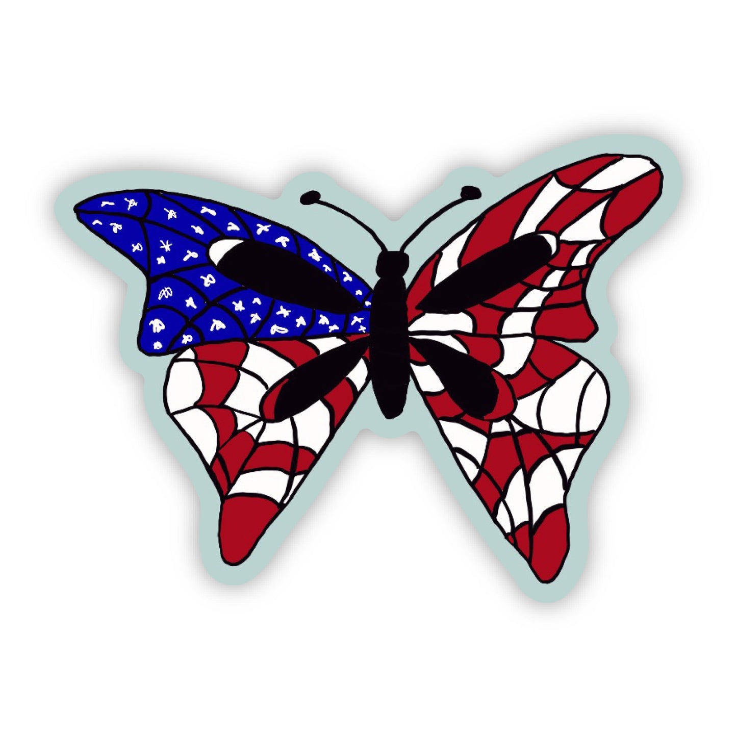 American Butterfly Sticker