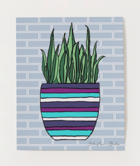 Greenery Plant Frameless Art Print