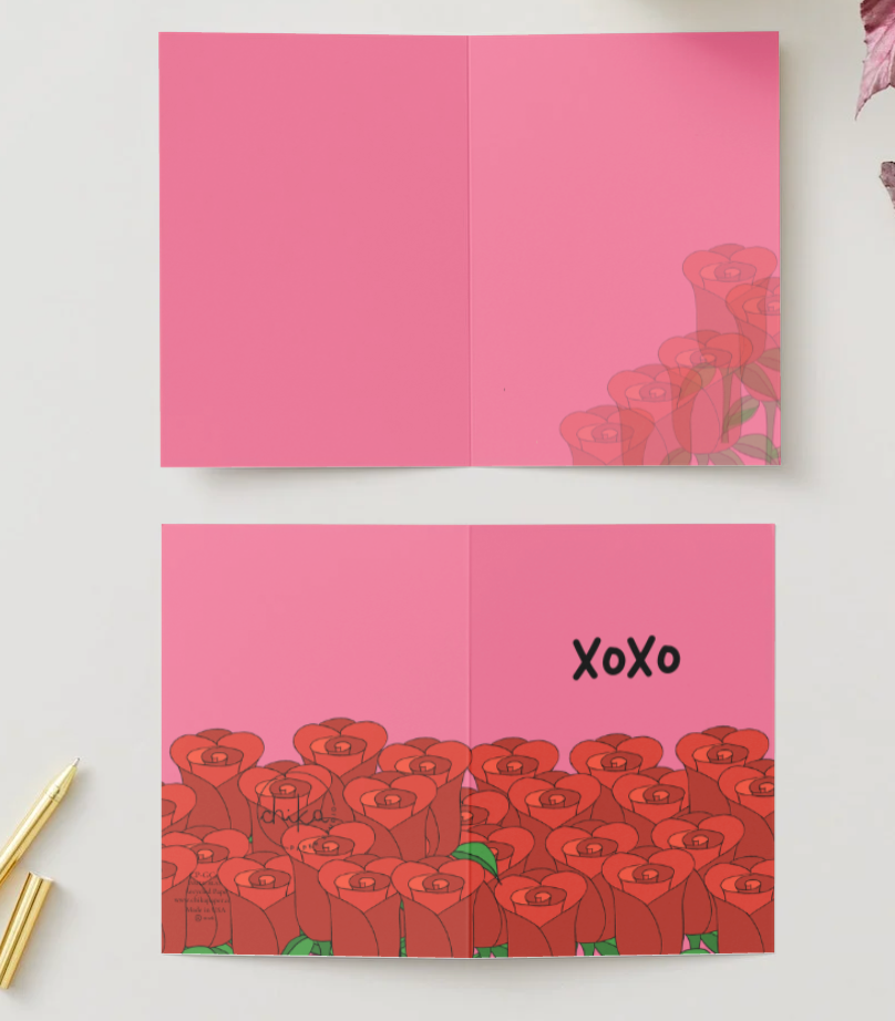 XOXO Roses Greeting Card