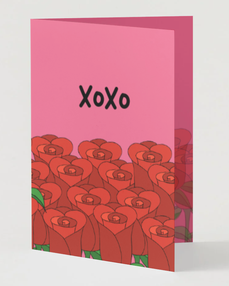 XOXO Roses Greeting Card