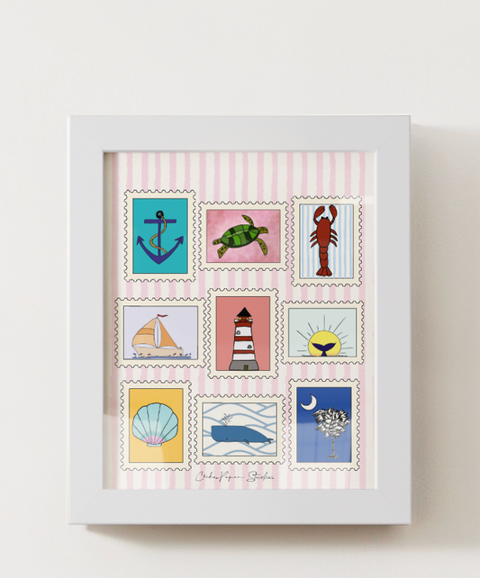 South Carolina Nautical Frameless Art Print