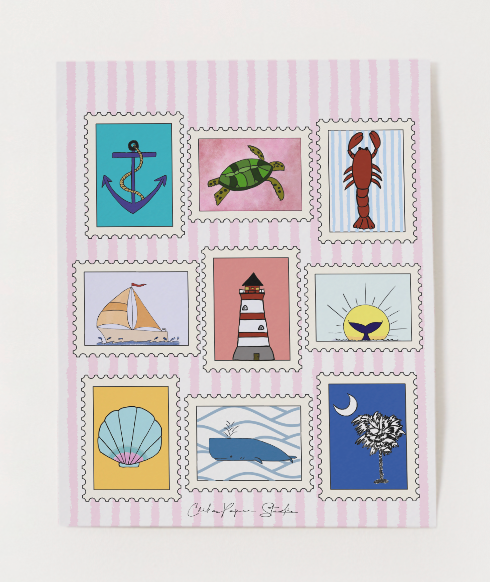 South Carolina Nautical Frameless Art Print